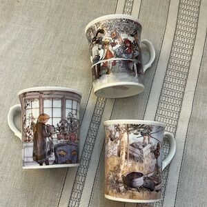 3for1 Carl Larson collection mugs, all have different scenes, good condition